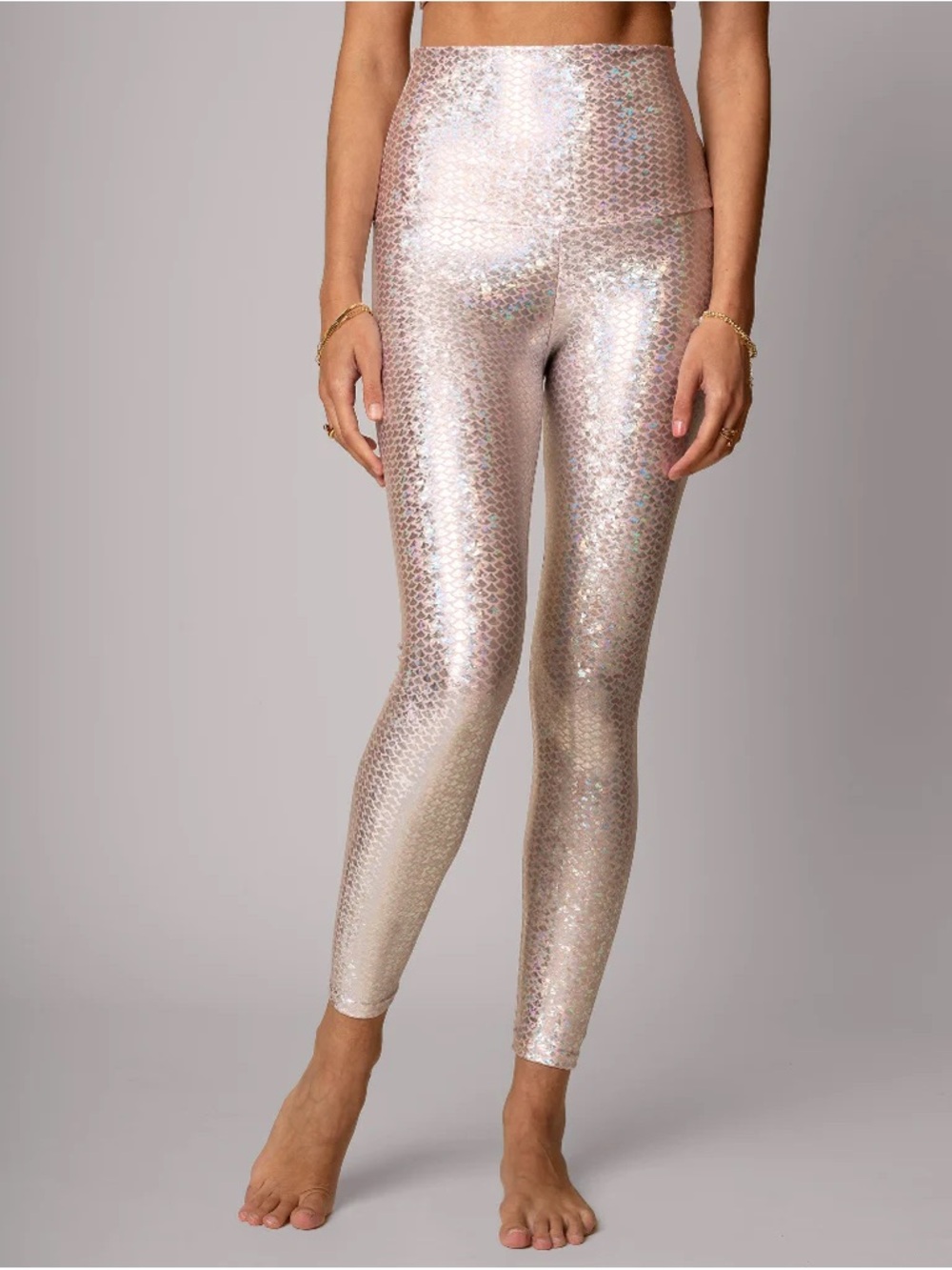 Emily Hsu Mermaid Leggings NWT - Iridescent Pink